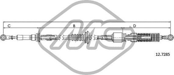 Metalcaucho 80739 - Трос, наконечник, ступенчатая коробка передач autosila-amz.com