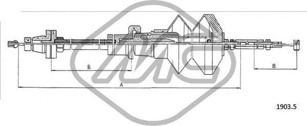 Metalcaucho 81417 - Тросик газа autosila-amz.com