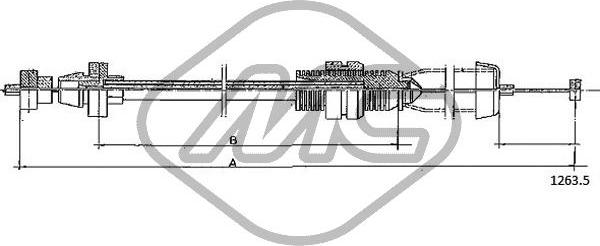 Metalcaucho 81472 - Тросик газа autosila-amz.com