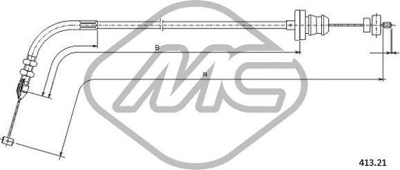 Metalcaucho 81542 - Тросик газа autosila-amz.com