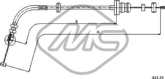 Metalcaucho 81512 - Тросик газа autosila-amz.com