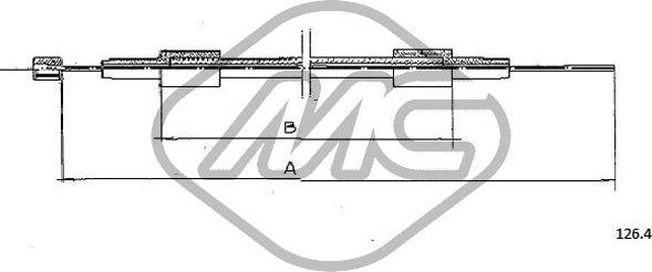 Metalcaucho 81588 - Тросик замка капота autosila-amz.com