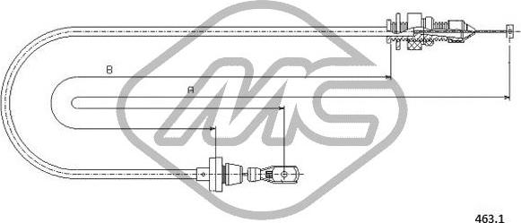 Metalcaucho 81532 - Тросик газа autosila-amz.com