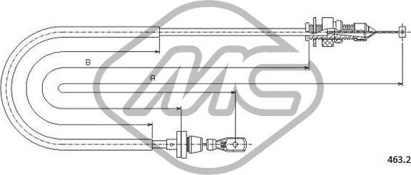Metalcaucho 81528 - Тросик газа autosila-amz.com