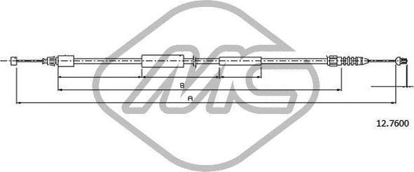 Metalcaucho 81616 - Тросик замка капота autosila-amz.com