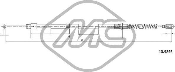 Metalcaucho 81021 - Тросик, cтояночный тормоз autosila-amz.com