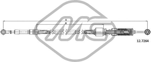 Metalcaucho 81141 - Трос, наконечник, ступенчатая коробка передач autosila-amz.com