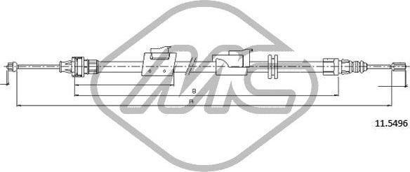 Metalcaucho 81849 - Тросик, cтояночный тормоз autosila-amz.com