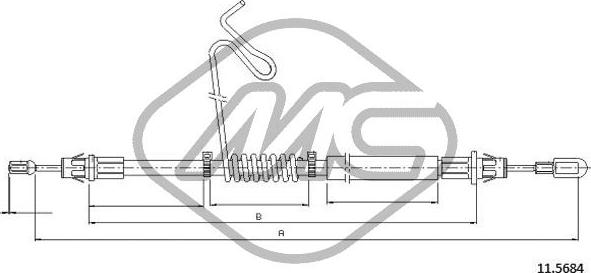 Metalcaucho 81859 - Тросик, cтояночный тормоз autosila-amz.com