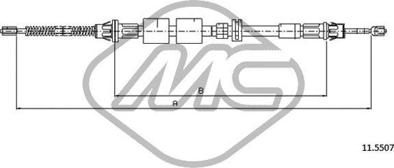 Metalcaucho 81800 - Тросик, cтояночный тормоз autosila-amz.com