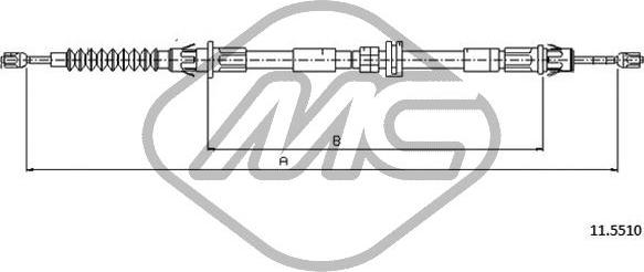 Metalcaucho 81801 - Тросик, cтояночный тормоз autosila-amz.com