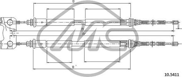 Metalcaucho 81837 - Тросик, cтояночный тормоз autosila-amz.com