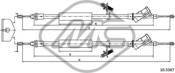 Metalcaucho 81828 - Тросик, cтояночный тормоз autosila-amz.com