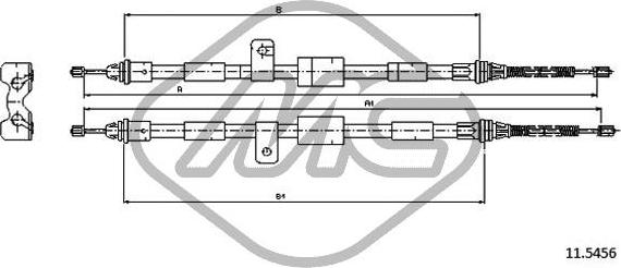 Metalcaucho 81823 - Тросик, cтояночный тормоз autosila-amz.com