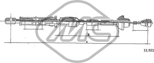 Metalcaucho 81876 - Тросик газа autosila-amz.com