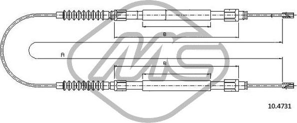 Metalcaucho 81365 - Тросик, cтояночный тормоз autosila-amz.com