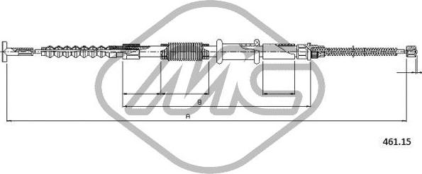 Metalcaucho 81316 - Тросик, cтояночный тормоз autosila-amz.com