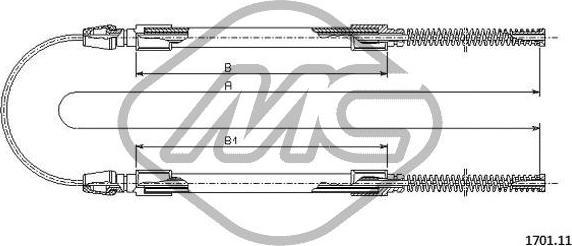 Metalcaucho 81311 - Тросик, cтояночный тормоз autosila-amz.com