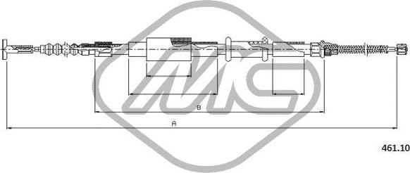Metalcaucho 81313 - Тросик, cтояночный тормоз autosila-amz.com