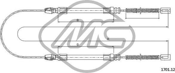 Metalcaucho 81312 - Тросик, cтояночный тормоз autosila-amz.com