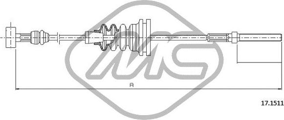 Metalcaucho 83492 - Тросик, cтояночный тормоз autosila-amz.com