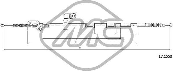 Metalcaucho 83517 - Тросик, cтояночный тормоз autosila-amz.com