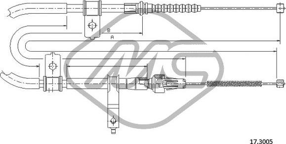 Metalcaucho 83868 - Тросик, cтояночный тормоз autosila-amz.com