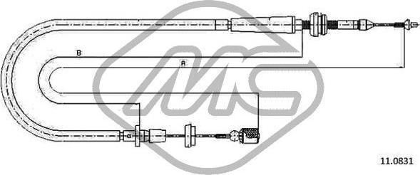 Metalcaucho 83832 - Тросик газа autosila-amz.com