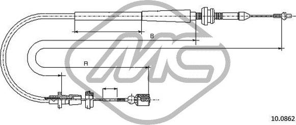 Metalcaucho 83824 - Тросик газа autosila-amz.com