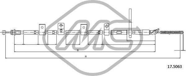 Metalcaucho 83357 - Тросик, cтояночный тормоз autosila-amz.com