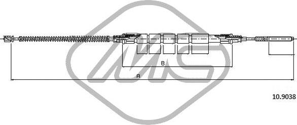 Metalcaucho 83290 - Тросик, cтояночный тормоз autosila-amz.com