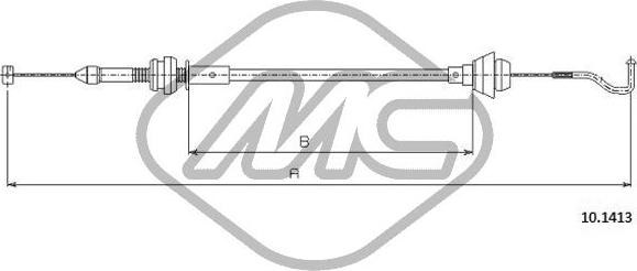 Metalcaucho 83297 - Тросик газа autosila-amz.com