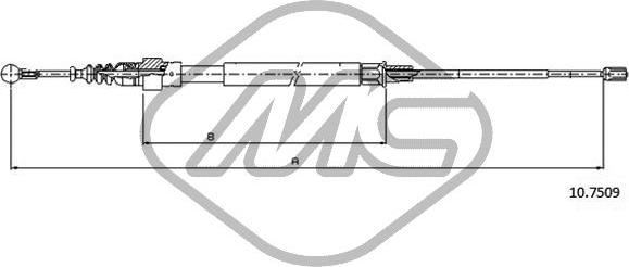 Metalcaucho 83746 - Тросик, cтояночный тормоз autosila-amz.com