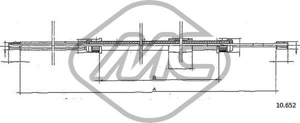 Metalcaucho 82989 - Тросик, cтояночный тормоз autosila-amz.com