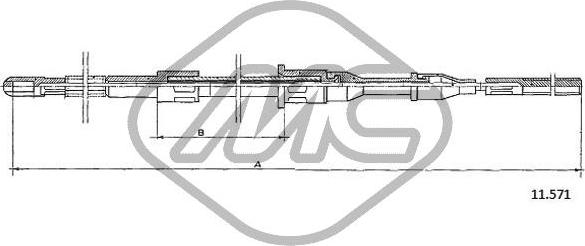 Metalcaucho 82465 - Тросик, cтояночный тормоз autosila-amz.com