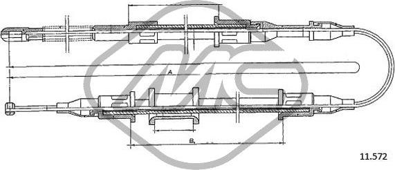 Metalcaucho 82466 - Тросик, cтояночный тормоз autosila-amz.com