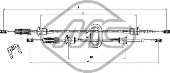 Metalcaucho 82427 - Трос, наконечник, ступенчатая коробка передач autosila-amz.com