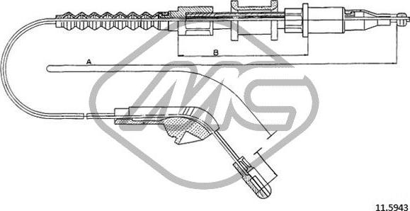 Metalcaucho 82518 - Тросик, cтояночный тормоз autosila-amz.com