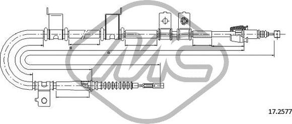 Metalcaucho 82006 - Тросик, cтояночный тормоз autosila-amz.com