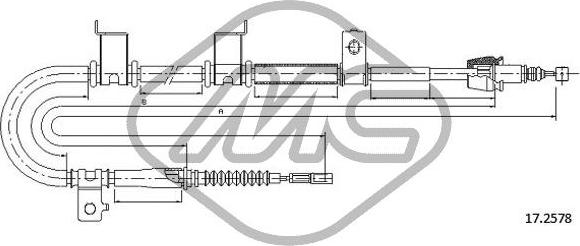 Metalcaucho 82007 - Тросик, cтояночный тормоз autosila-amz.com