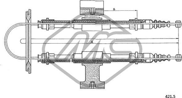 Metalcaucho 82089 - Тросик, cтояночный тормоз autosila-amz.com