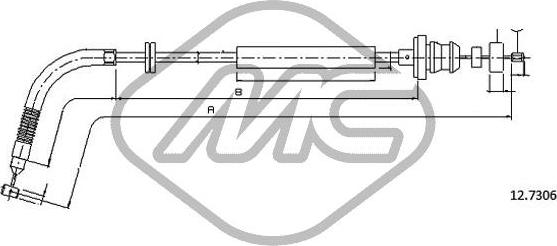 Metalcaucho 82128 - Тросик газа autosila-amz.com