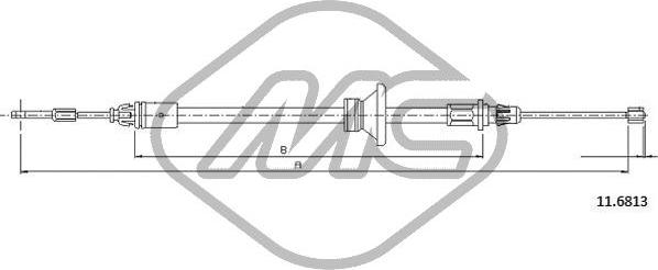 Metalcaucho 82368 - Тросик, cтояночный тормоз autosila-amz.com