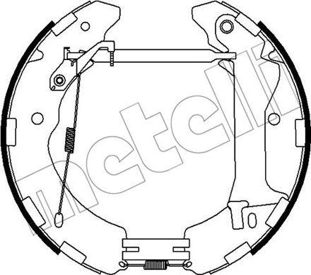 Metelli 51-0493 - Комплект тормозных колодок, барабанные autosila-amz.com