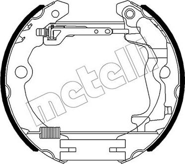 Metelli 51-0492 - Комплект тормозных колодок, барабанные autosila-amz.com