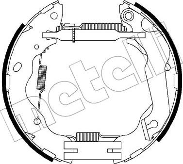 Metelli 51-0457 - Комплект тормозных колодок, барабанные autosila-amz.com