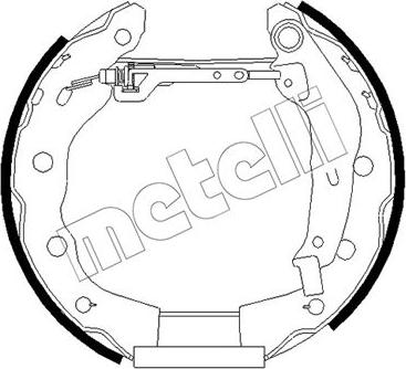 Metelli 51-0485 - Комплект тормозных колодок, барабанные autosila-amz.com