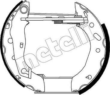 Metelli 51-0483 - Комплект тормозных колодок, барабанные autosila-amz.com