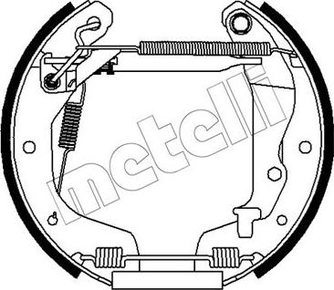 Metelli 51-0479 - Комплект тормозных колодок, барабанные autosila-amz.com