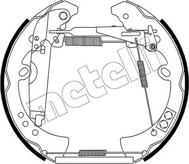 Metelli 51-0508 - Комплект тормозных колодок, барабанные autosila-amz.com